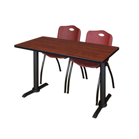 CAIN Rectangle Tables > Training Tables > Cain Training Table & Chair Sets, 48 X 24 X 29, Cherry MTRCT4824CH47BY